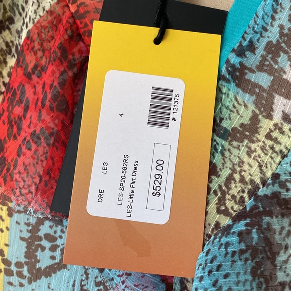 Multicolor V-Neck Mini Dress - Picture 7 of 10